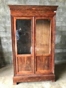 Charles X Mahogany Bookcase - Restored (in progress)_car 1714